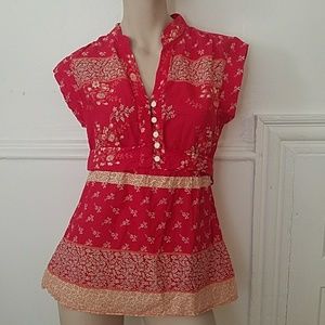 Charlotte Russe Red print top